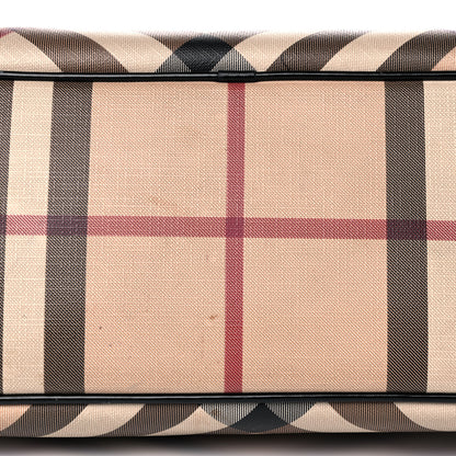Burberry Nova Check Patent Trim Shopper Tote Black 19 of 29