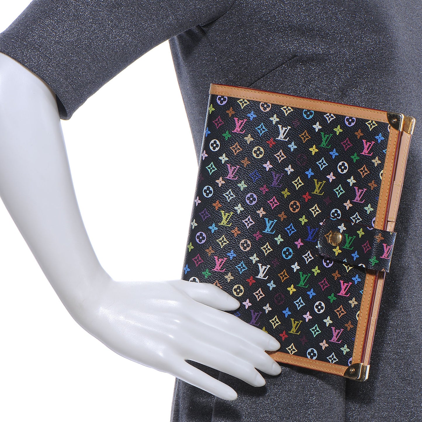 Monogram Multicolor Large Ring Agenda Black