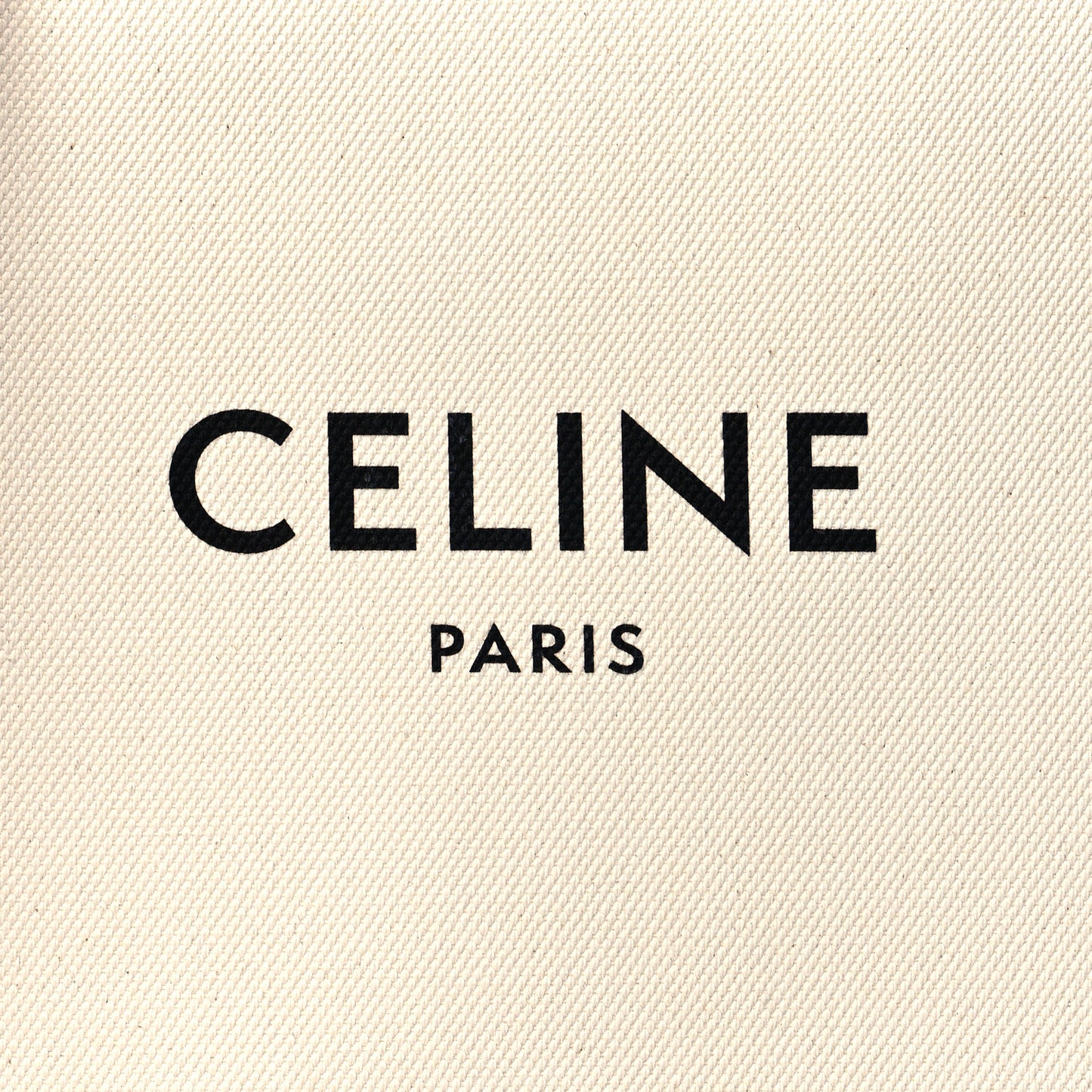 Canvas Calfskin Logo Print Small Vertical Cabas Natural Tan