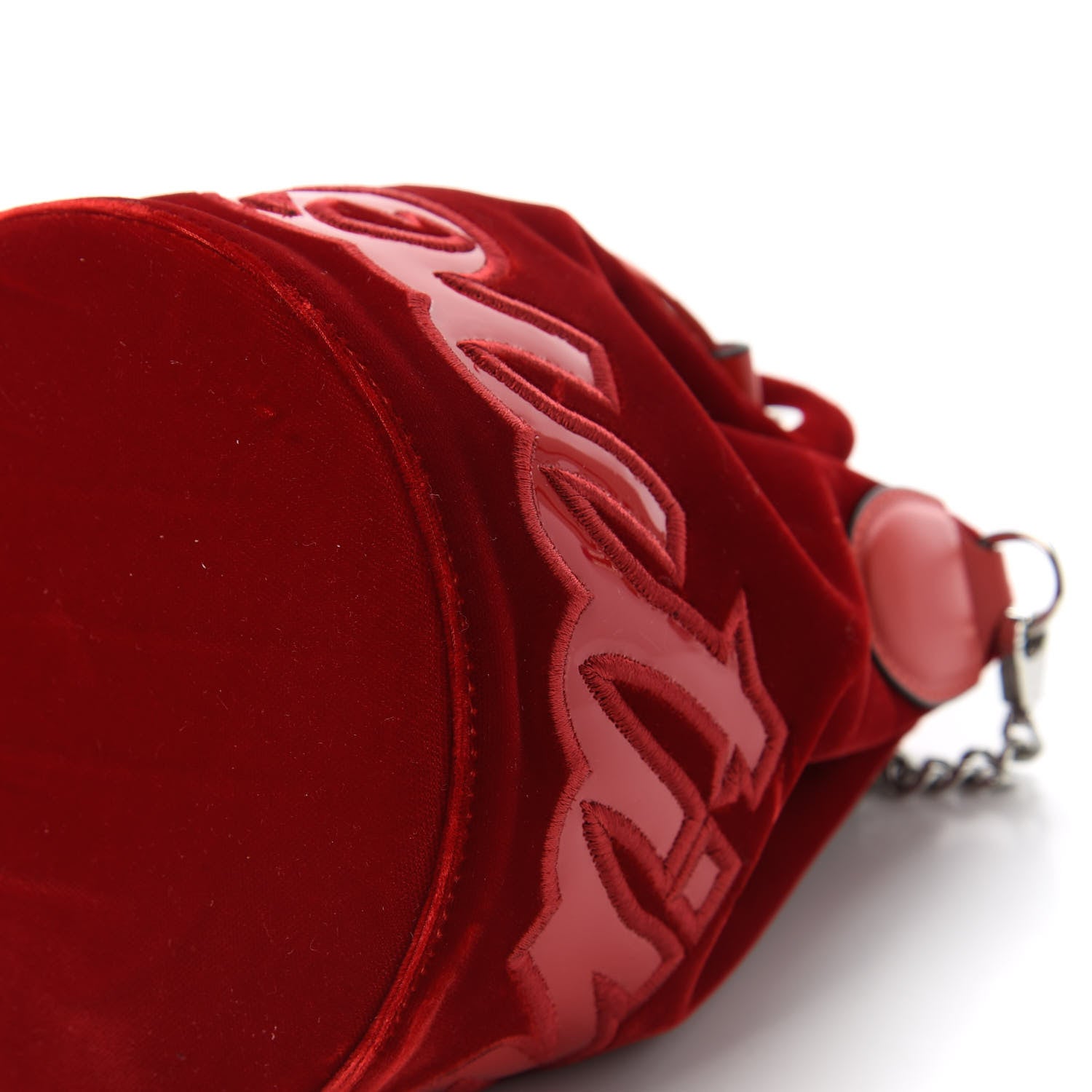 Christian Louboutin Patent Velvet Marie Jane Bucket Loubi 7 of 10