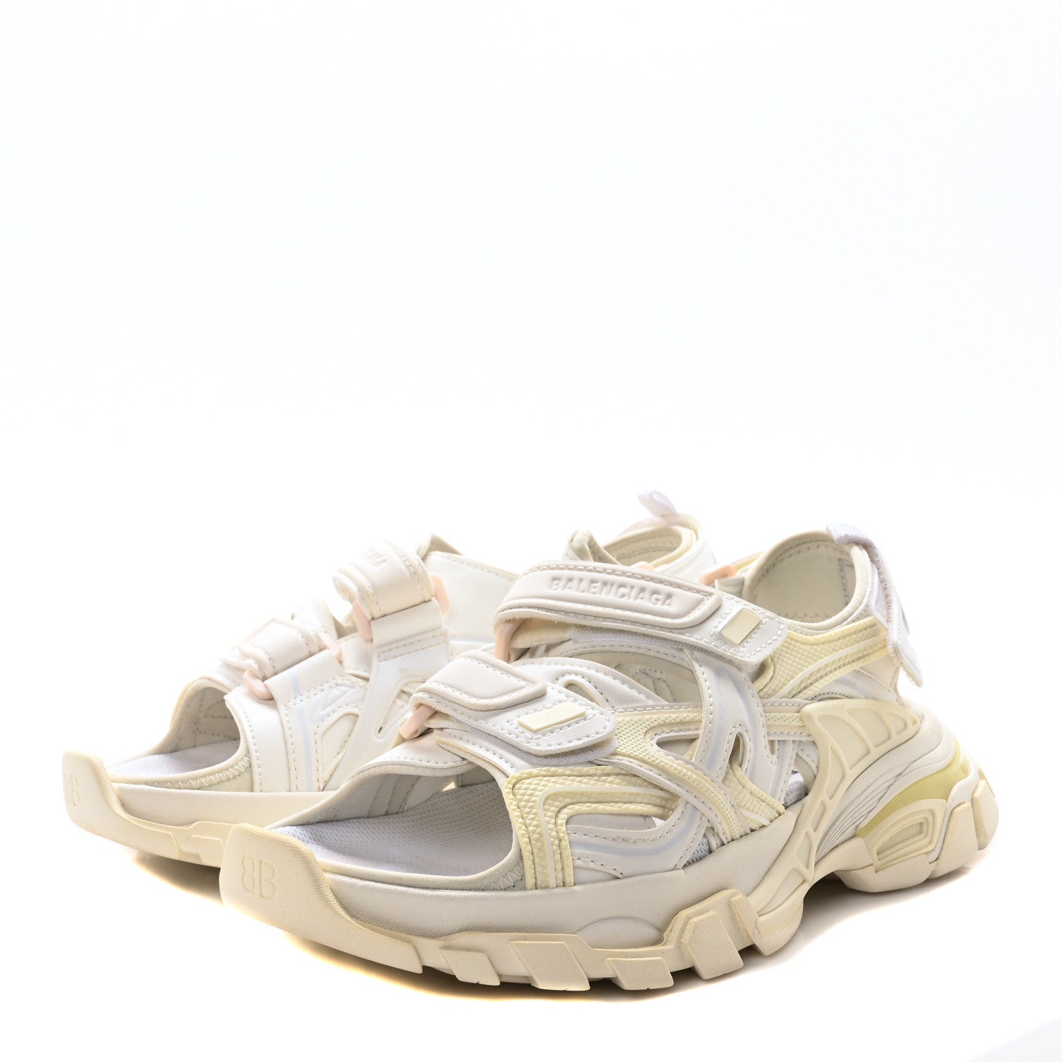 Balenciaga Neoprene Rubber Clear Sole Womens Track Sandals 36 White 4 of 9