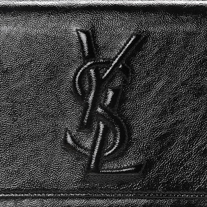 Saint Laurent Textured Patent Monogram Large Belle De Jour Clutch Black 13 of 13