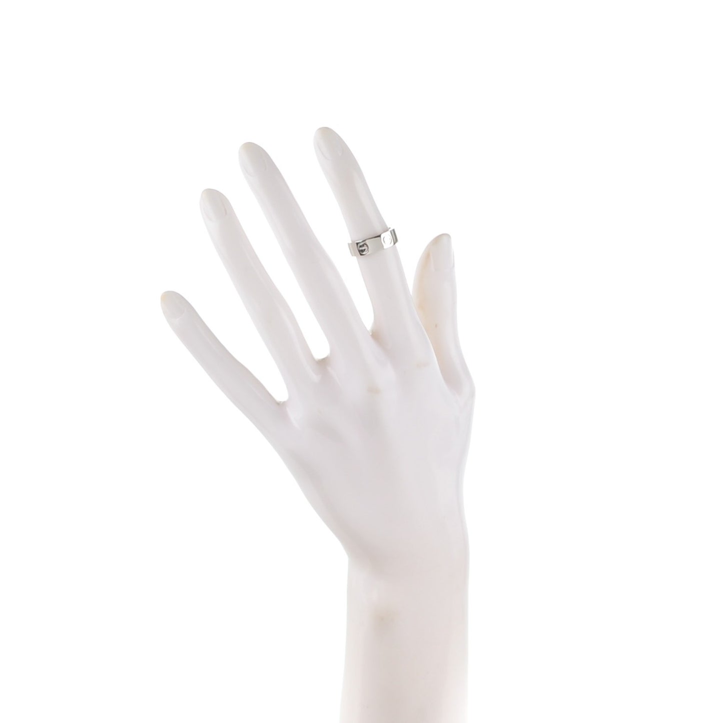 Platinum 5.5mm LOVE Ring 47 4.25