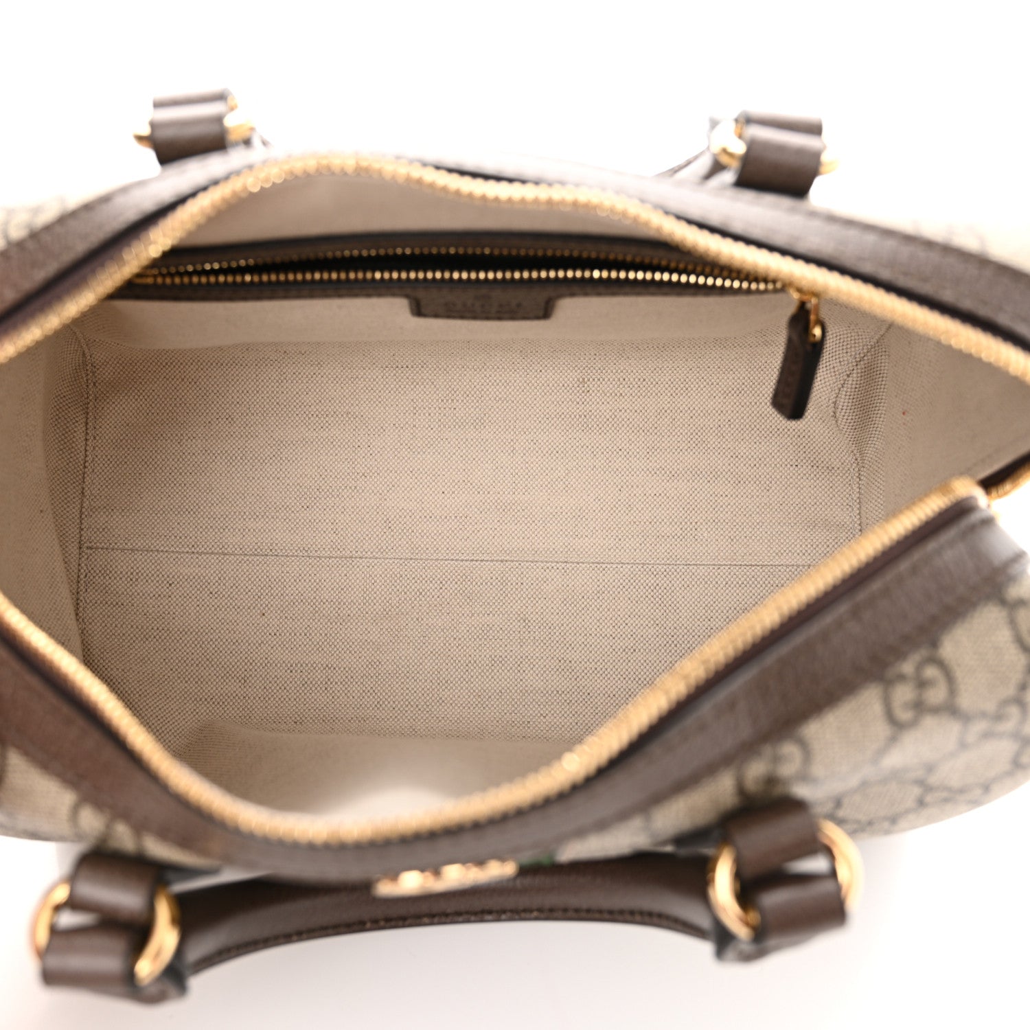 Gucci GG Supreme Monogram Web Small Ophidia Top Handle Bag Beige Ebony 5 of 10