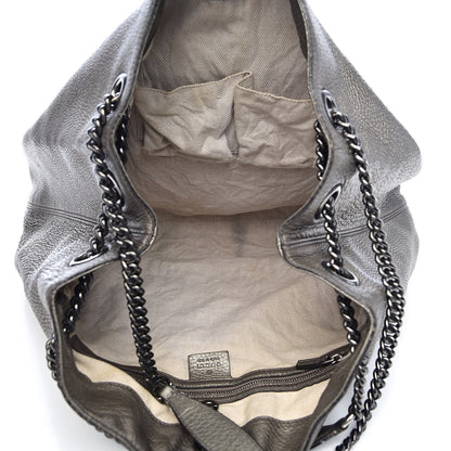 Gucci Metallic Pebbled Calfskin Large Soho Chain Shoulder Bag Sasso 5 of 16
