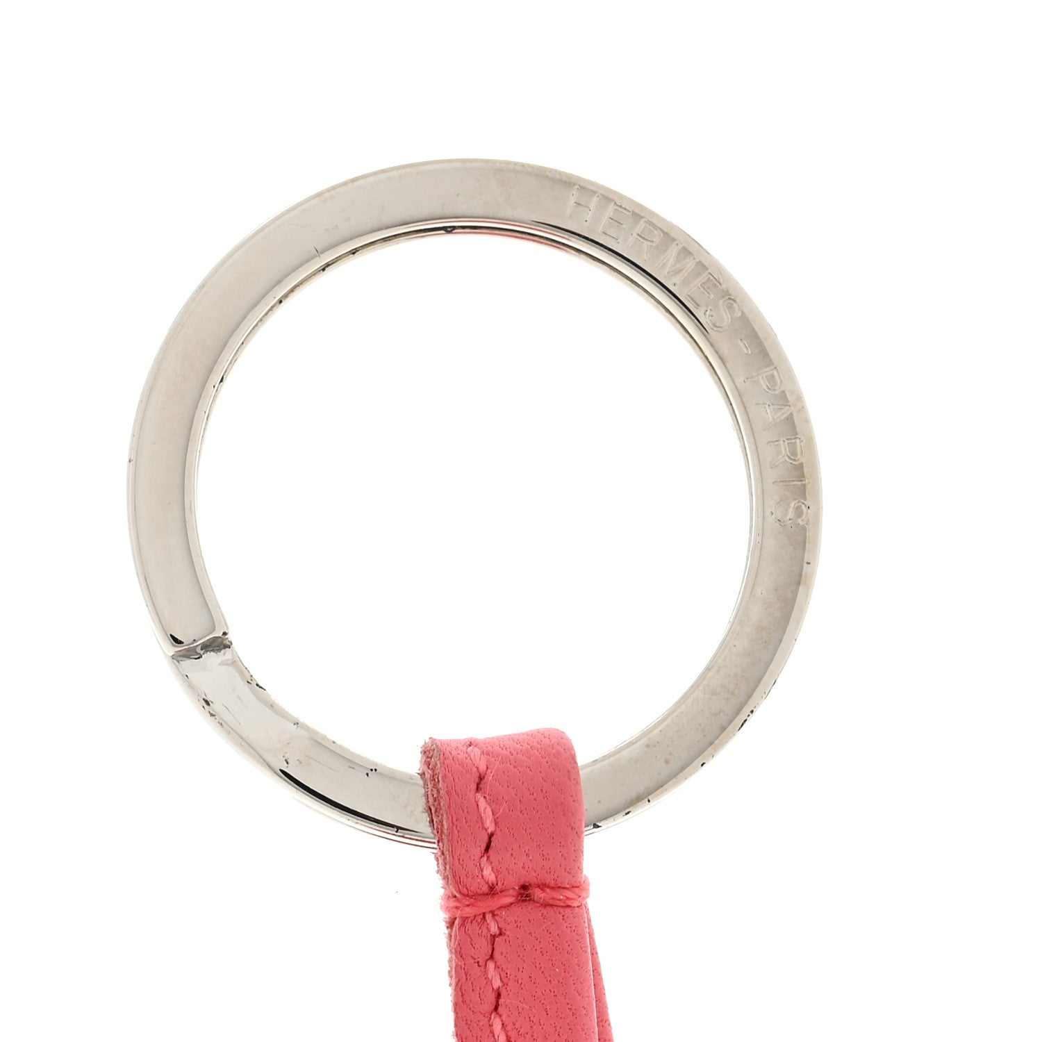 Hermes Lambskin Carmen Tassel Key Holder Rose Azalee 3 of 3