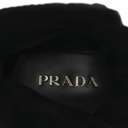 Prada Spazzolato Rois Nylon Metal Triangle Logo Mens Monolith Pouch Pocket 55mm Boots 7.5 Black 9 of 13
