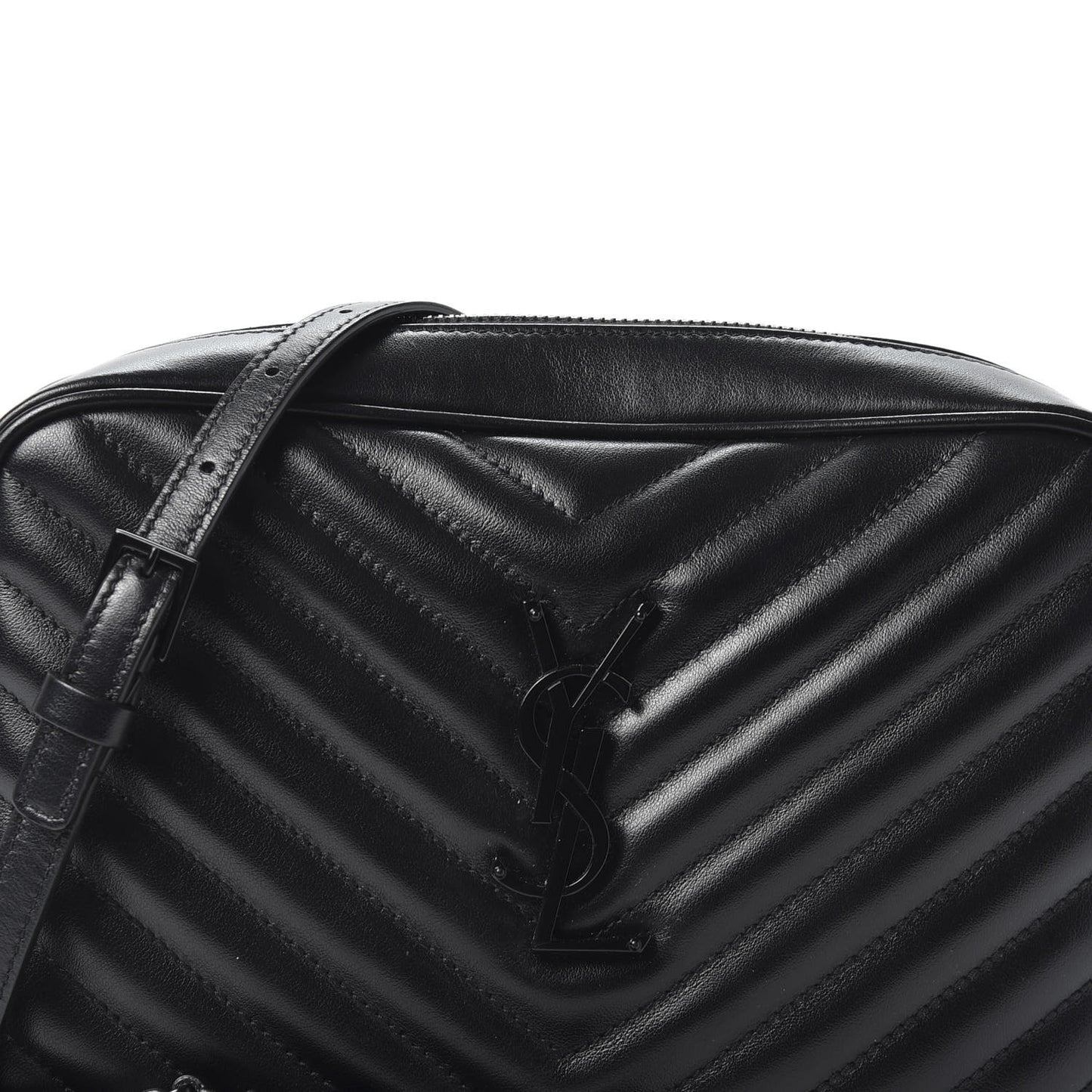 Calfskin Matelasse Monogram Lou Camera Bag Black