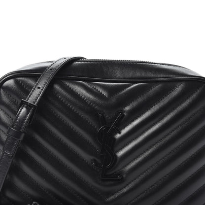 Saint Laurent Calfskin Matelasse Monogram Lou Camera Bag Black 9 of 9