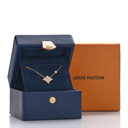 Louis Vuitton 18K Pink Gold Diamond Mother of Pearl Color Blossom BB Star Pendant Necklace 6 of 6