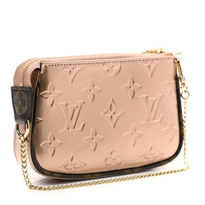 Louis Vuitton Metallic Vernis Mini Pochette Accessories Rose Gold 3 of 6