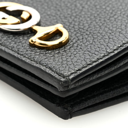 Gucci Grainy Calfskin Zumi Chain Card Case Wallet Black 8 of 8
