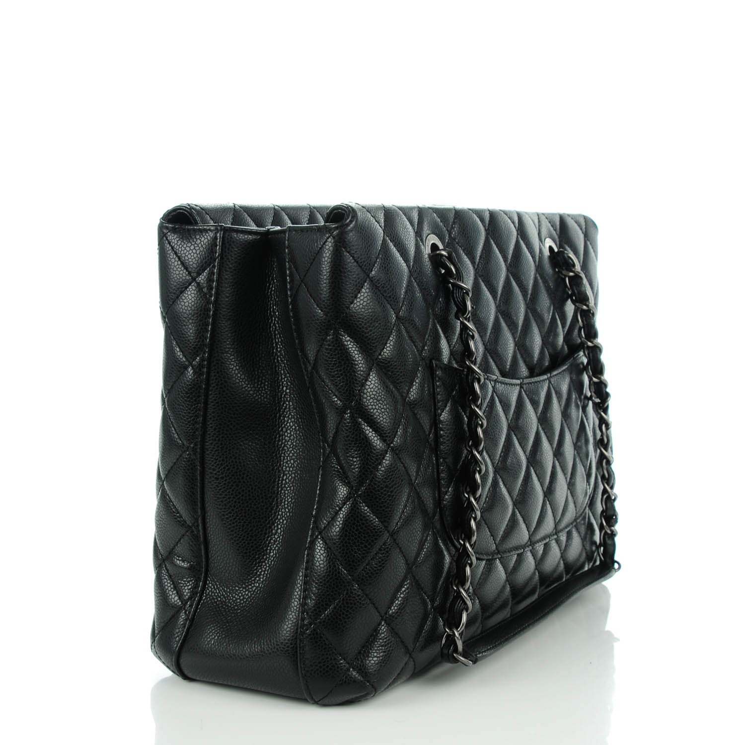 Chanel Caviar Quilted City Shopping Tote Black 3 of 7