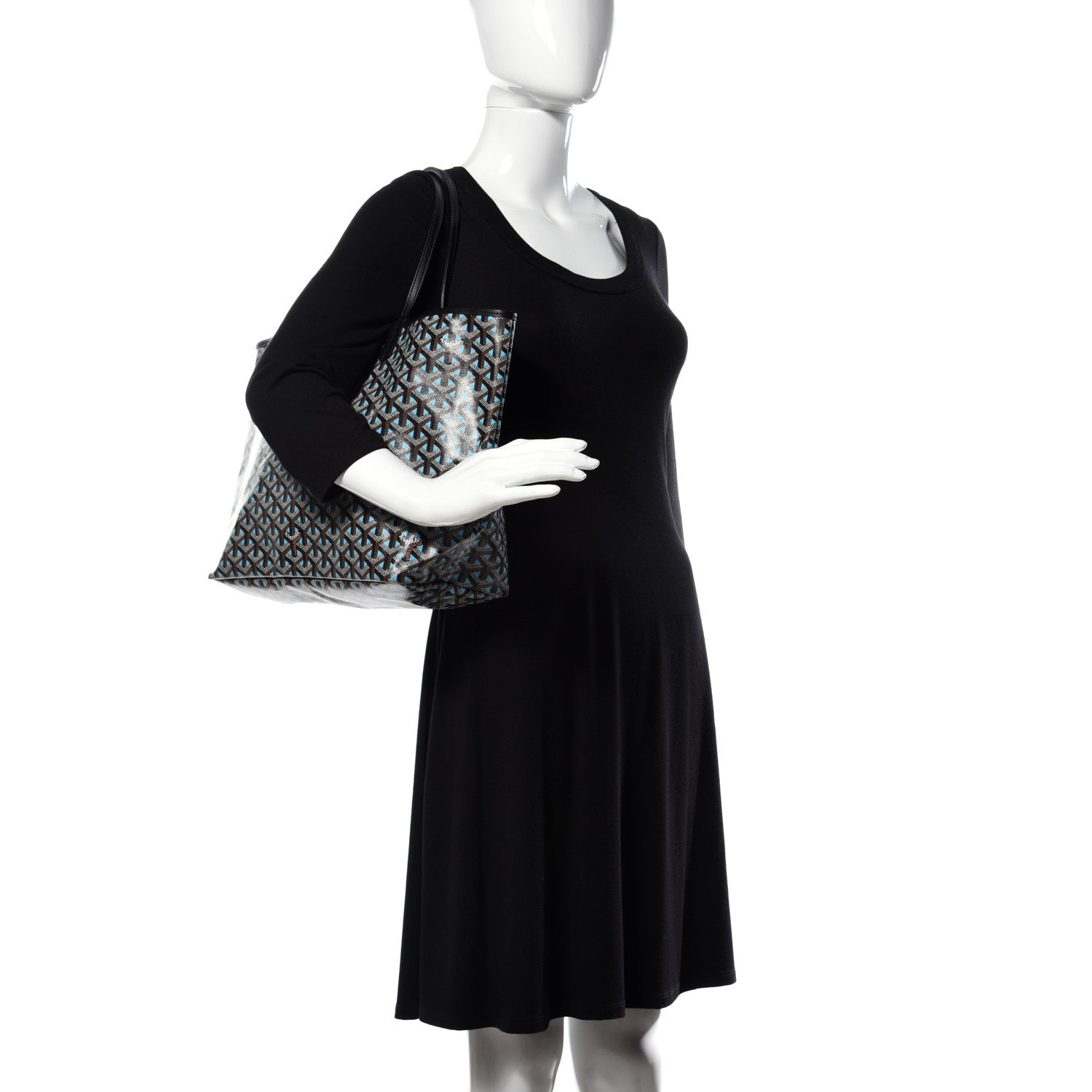 Goyard Goyardine Saint Louis Claire Voie PM Black Blue 2 of 11