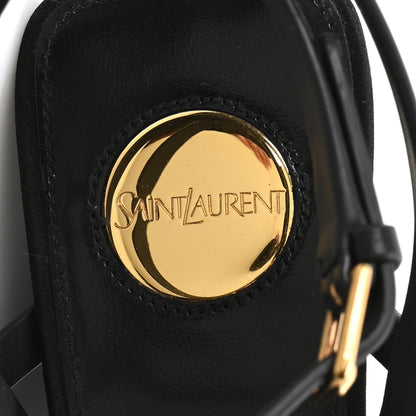 Saint Laurent Calfskin Cassandra 90 Wedges 39.5 Black Light Bronze 8 of 10