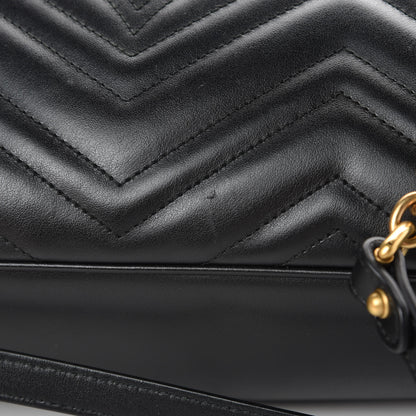Gucci Calfskin Matelasse Large GG Marmont Shoulder Bag Black 17 of 18
