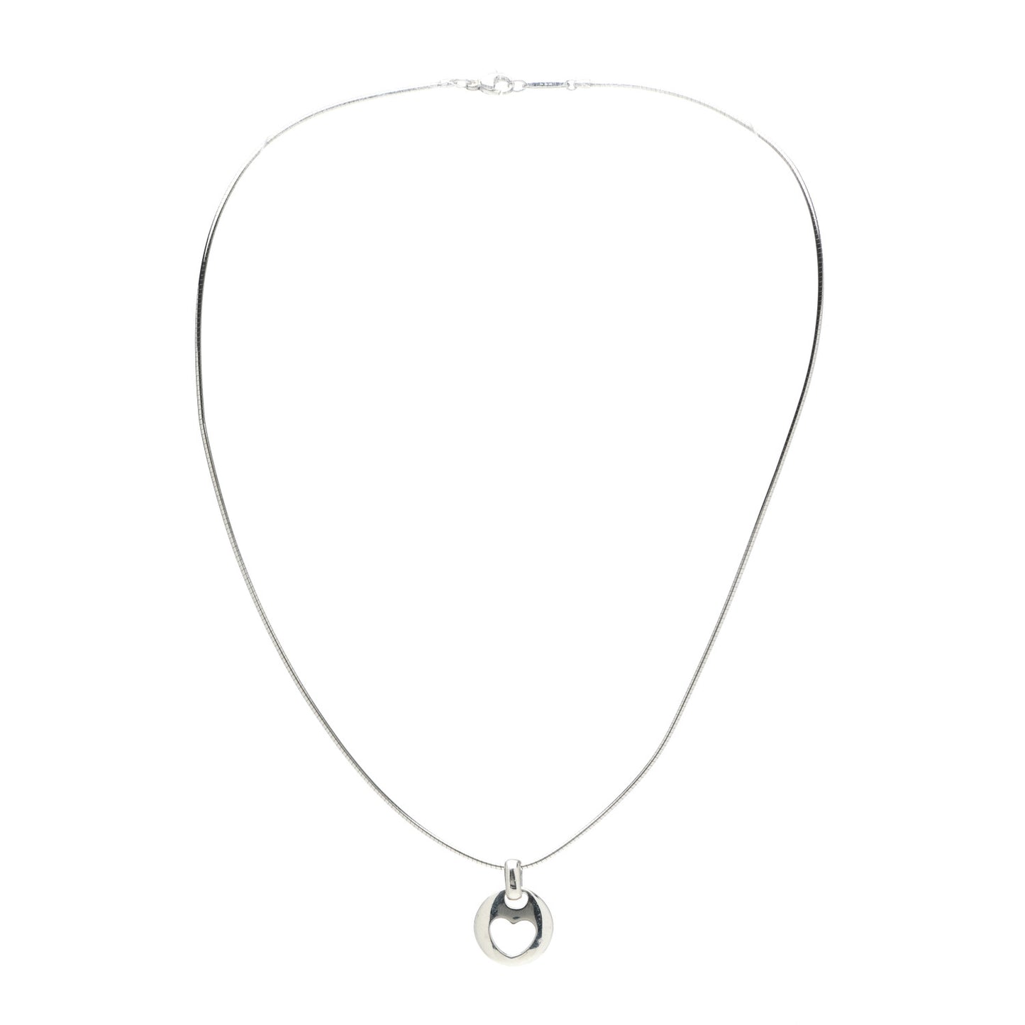Sterling Silver Heart Wire Pendant Necklace