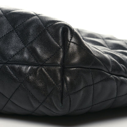 Saint Laurent Lambskin Quilted Maxi Icare Shopping Tote Black 12 of 13