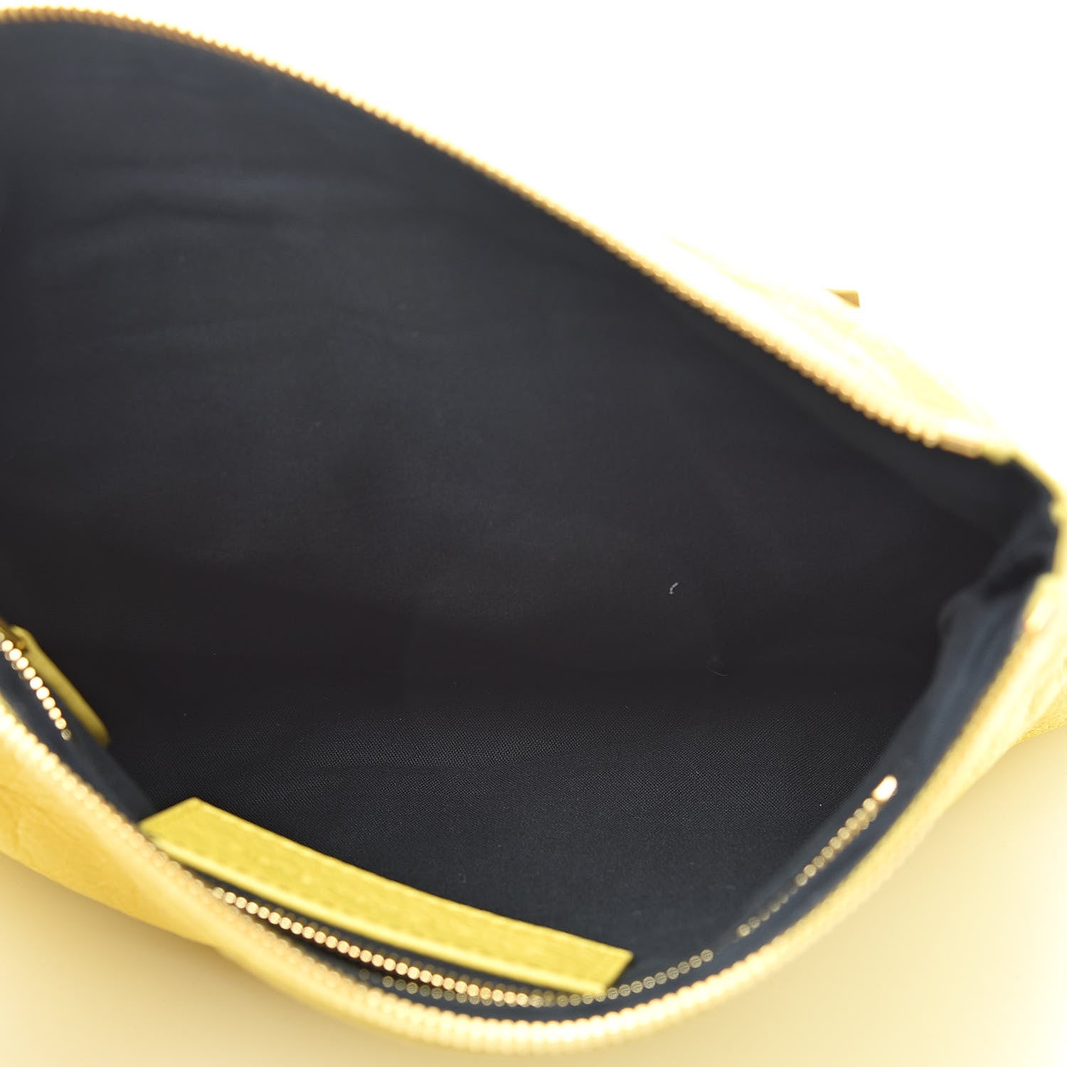 Balenciaga Agneau Giant 12 Gold Hardware Flat Handle Clutch Curry 7 of 9