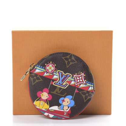 Louis Vuitton Monogram 2020 Christmas Animation Bumper Cars Round Coin Purse Coquelicot 8 of 8