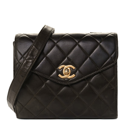 Chanel Lambskin Quilted Flap Shoulder Bag Green 1 of 11