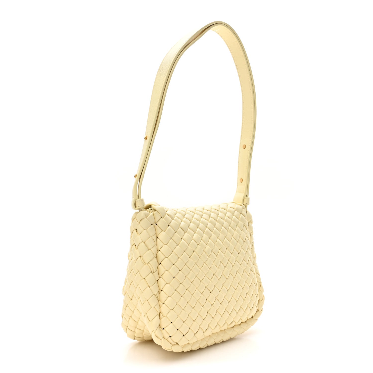 Bottega Veneta Nappa Intreccio Mini Cobble Shoulder Bag Chamomile 3 of 11