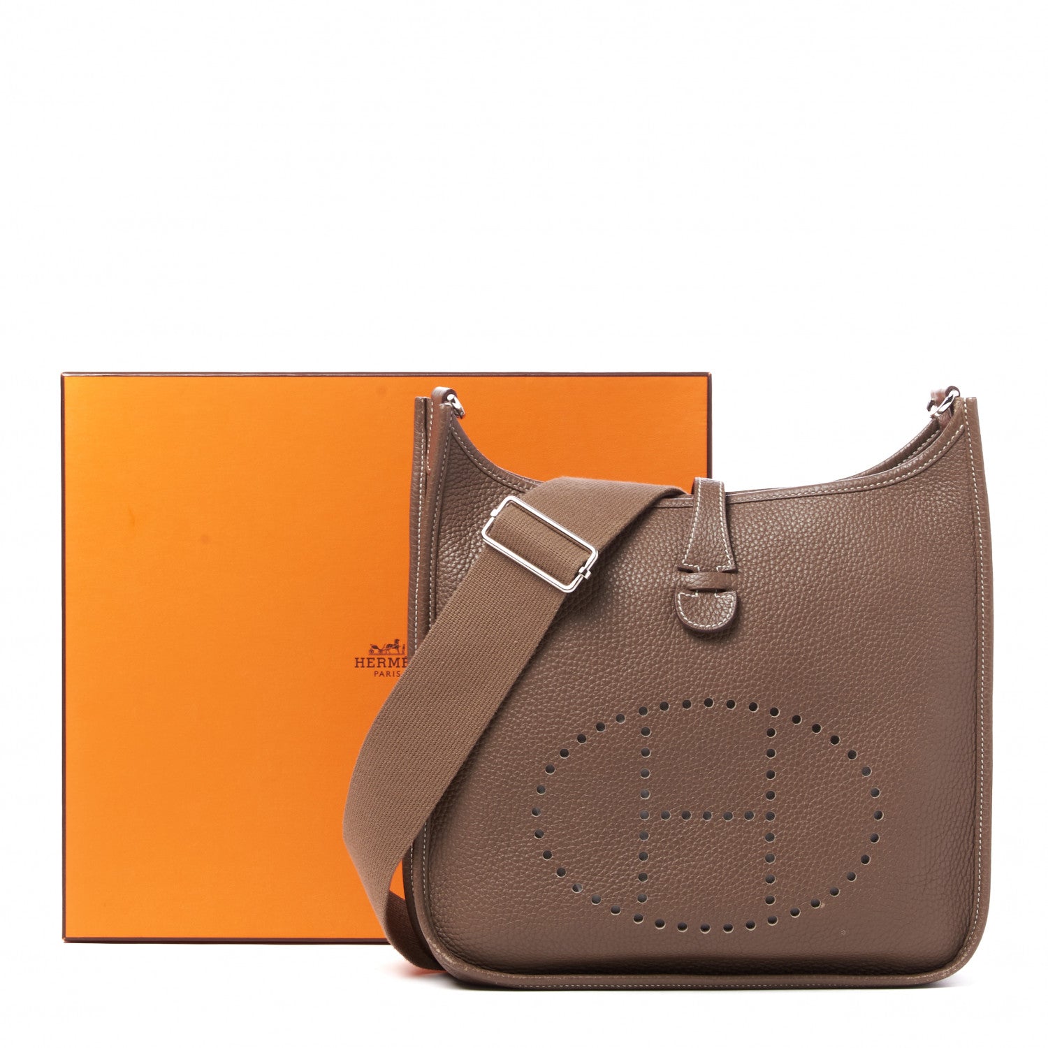 Hermes Taurillon Clemence Evelyne III PM Etoupe 10 of 10
