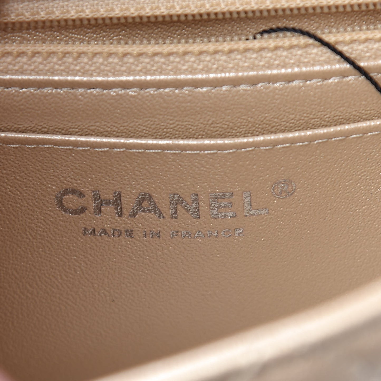Metallic Sheepskin Quilted 2.55 Reissue Mini Flap Beige