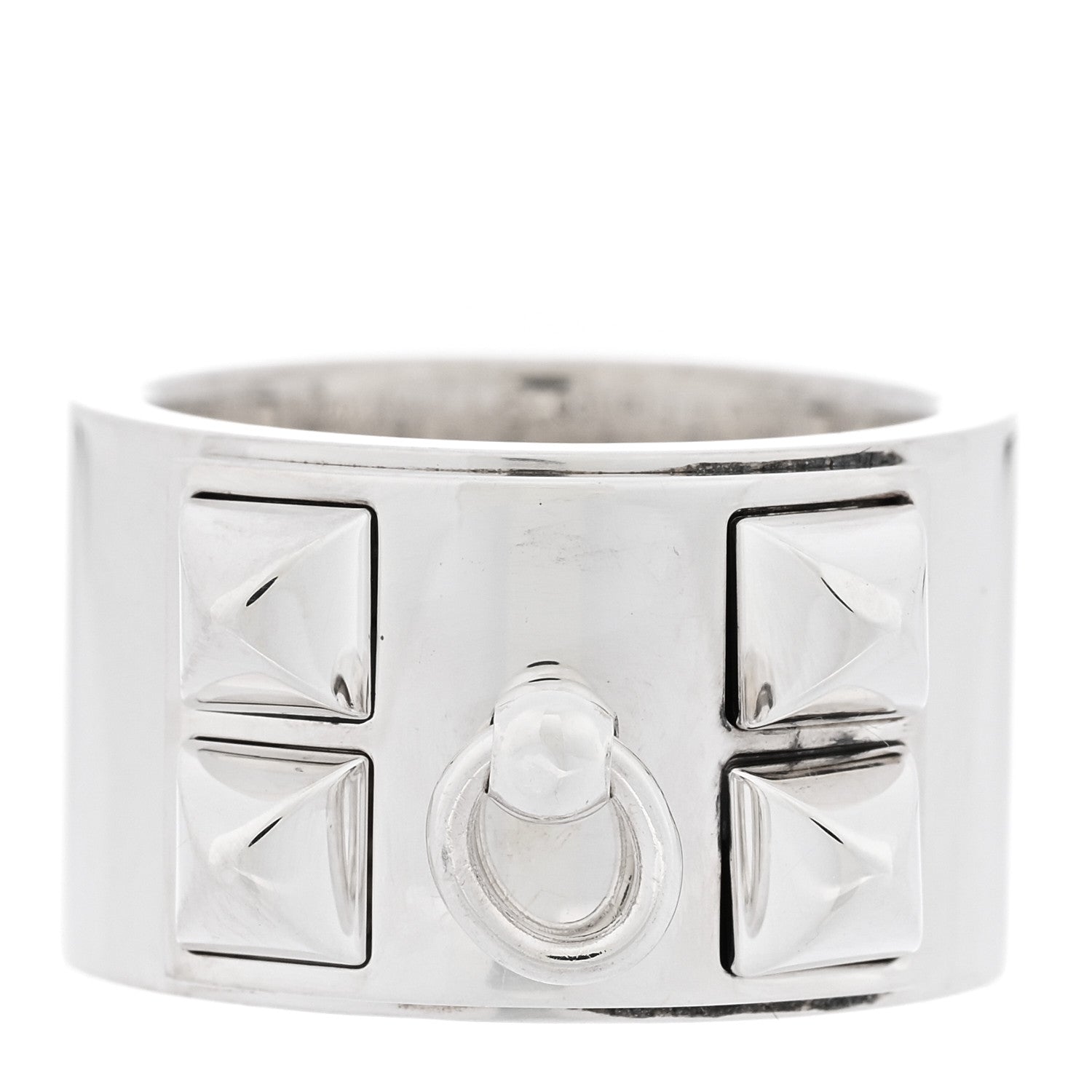 Hermes Sterling Silver Collier De Chien CDC Ring 51 5.75 1 of 4