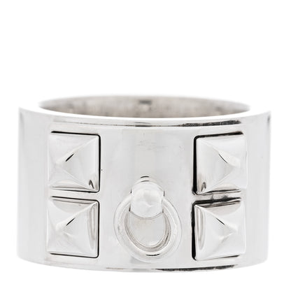 Hermes Sterling Silver Collier De Chien CDC Ring 51 5.75 1 of 4