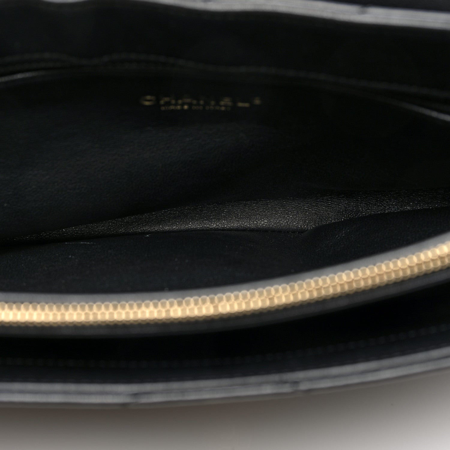 Chanel Lambskin Chevron Quilted Envelope Clutch Black 5 of 10