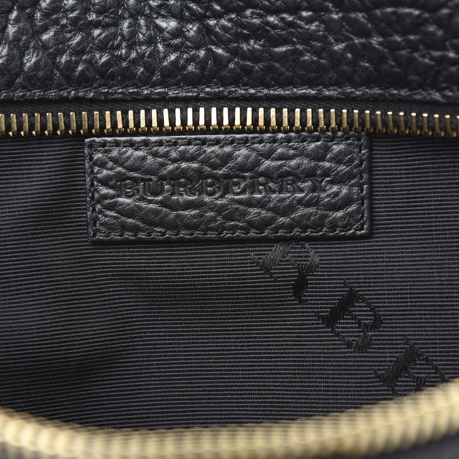 Burberry Signature Grain Calfskin Check Embossed Medium Balmoral Clutch Bag Black 6 of 8