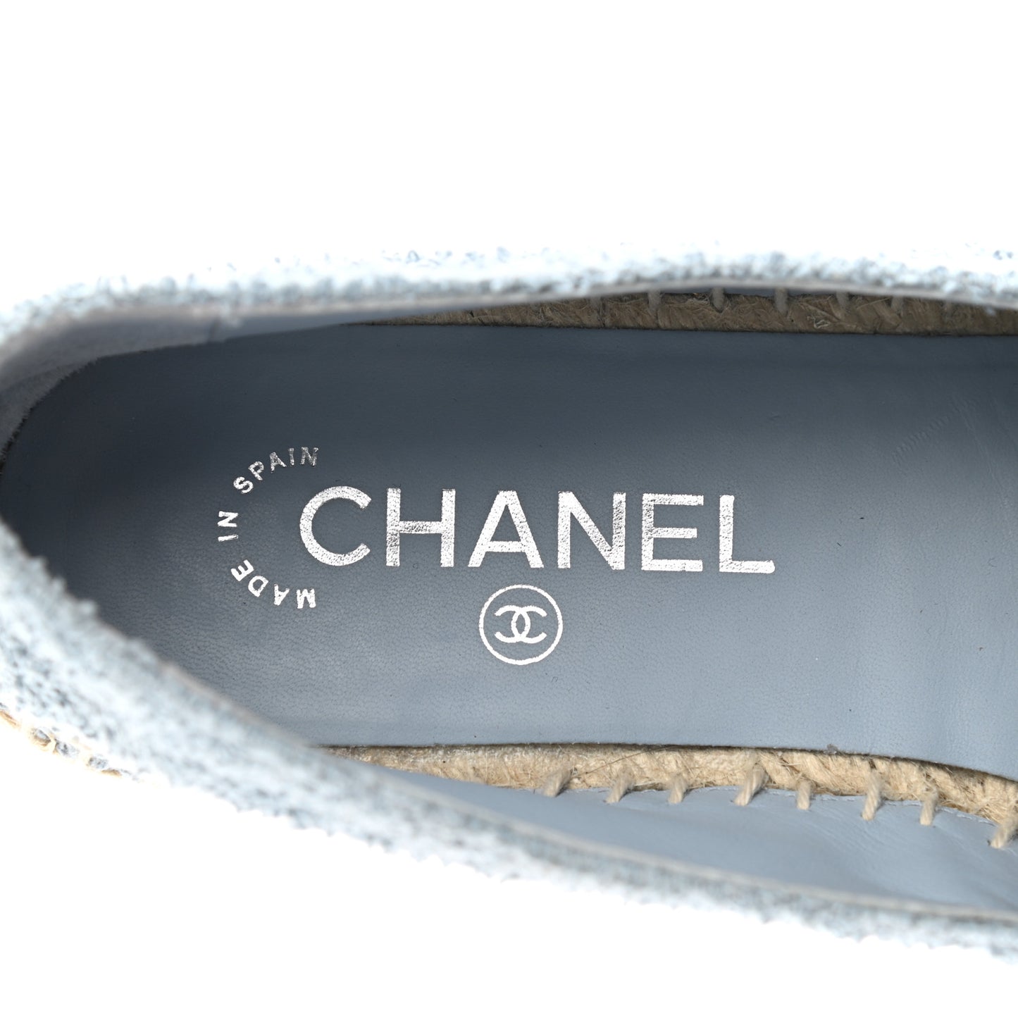 Terry Cloth CC Espadrilles 39 Blue Black