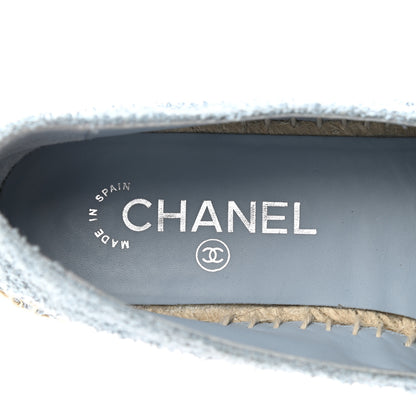 Chanel Terry Cloth CC Espadrilles 39 Blue Black 6 of 8