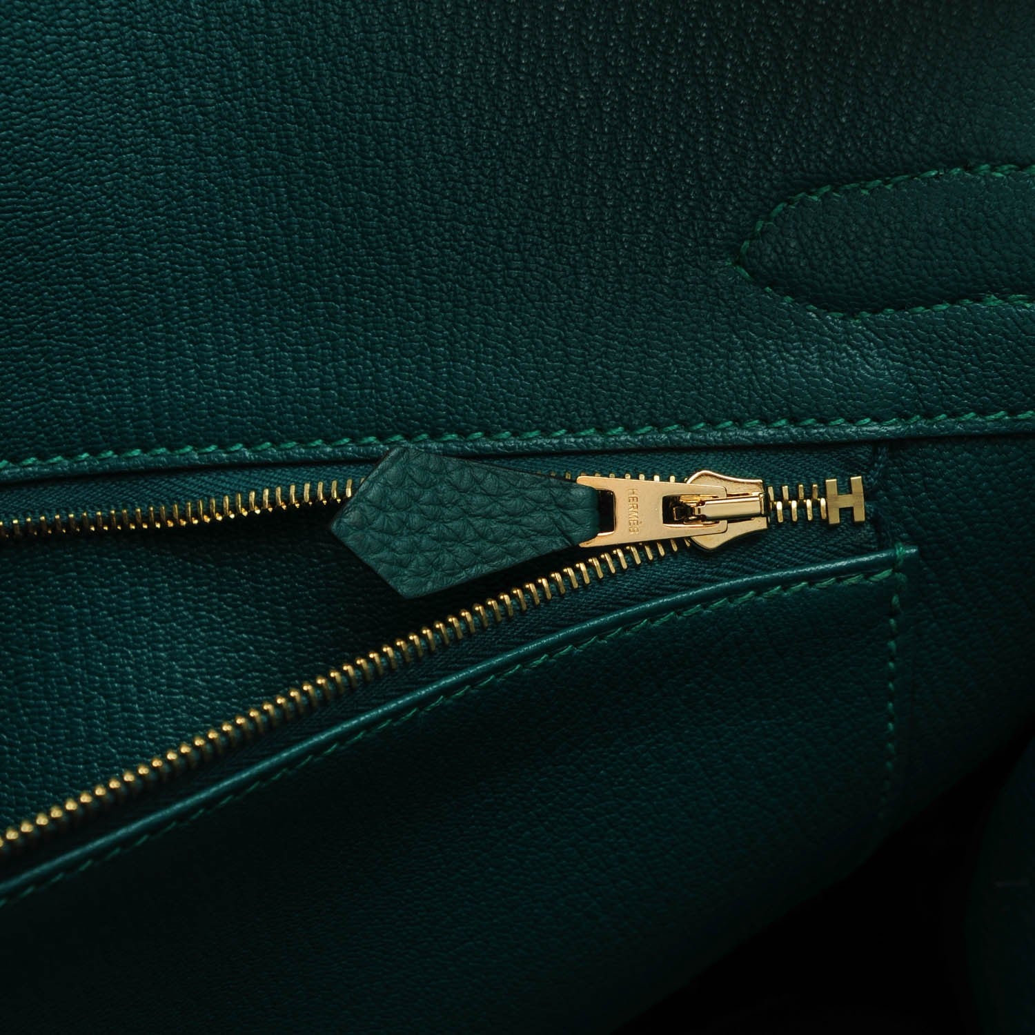 Hermes Togo Birkin 30 Malachite 13 of 22