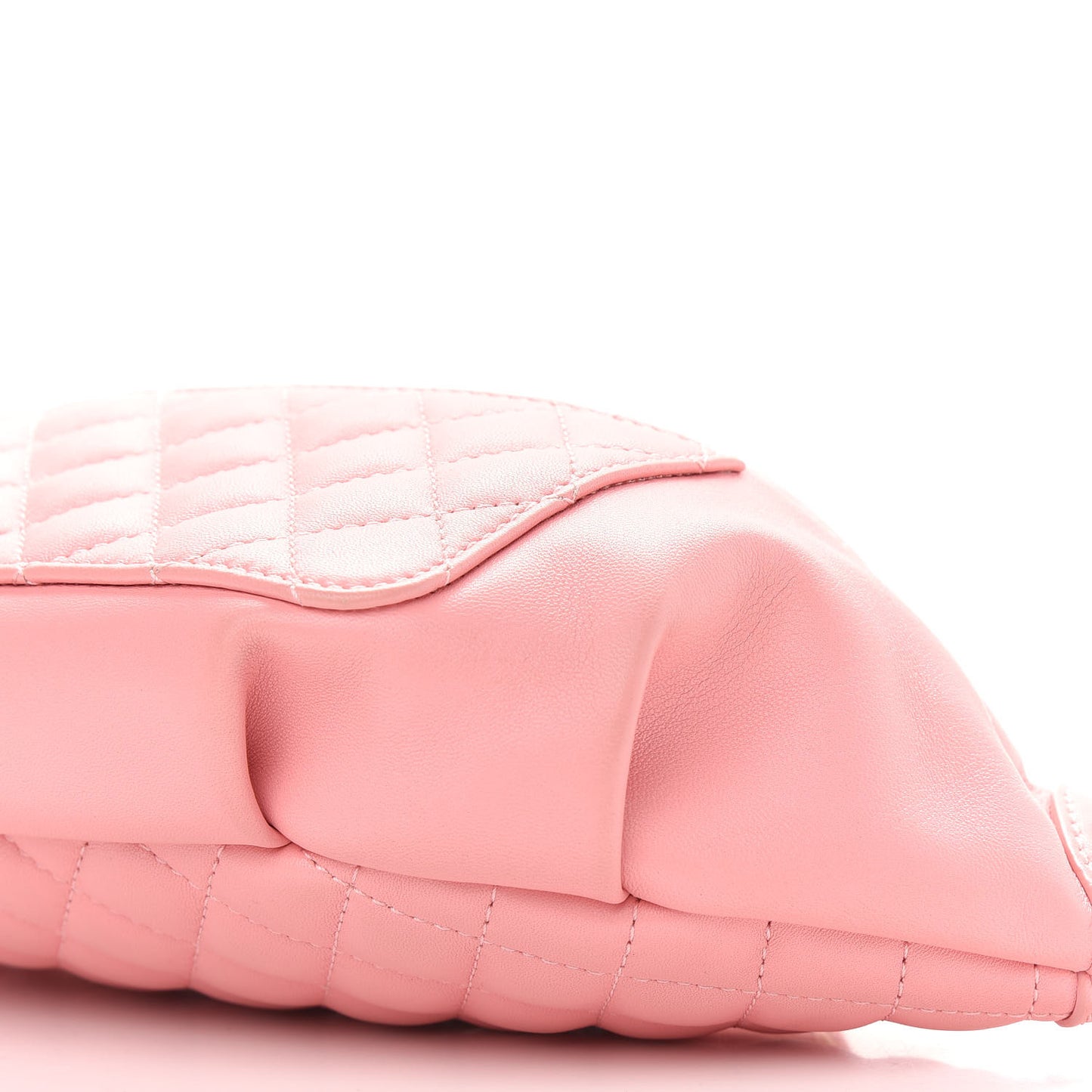 Lambskin Quilted Bi Waist Bag Fanny Pack Pink