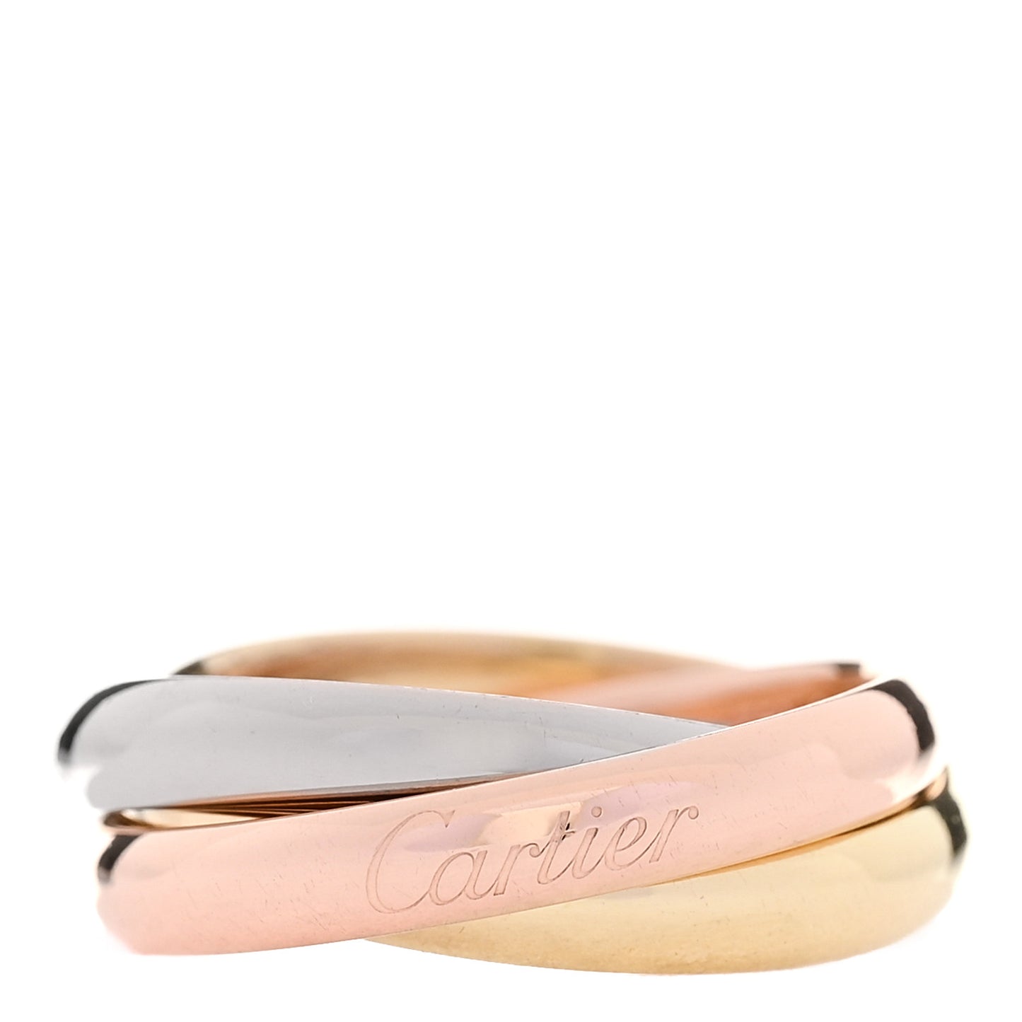 18K Pink Yellow White Gold Classic Trinity Ring 51 5.75