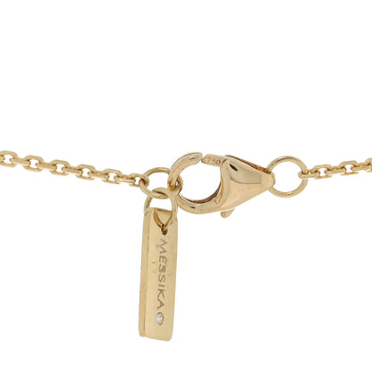 Messika 18K Yellow Gold Diamond Move Uno 2 Rows Pave Necklace 4 of 5