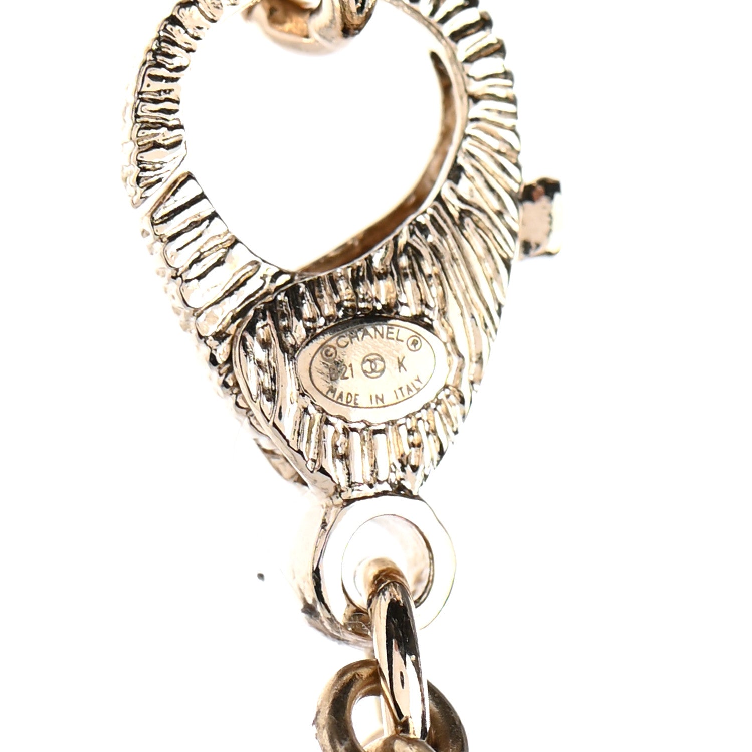 Chanel Pearl Crystal Lambskin CC Choker Gold Black 5 of 5