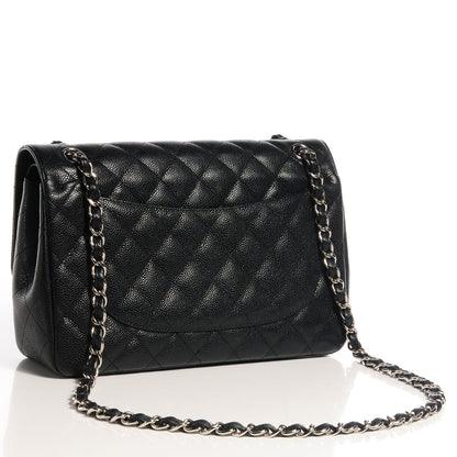 Chanel Caviar Quilted Jumbo Double Flap Black 3 of 9
