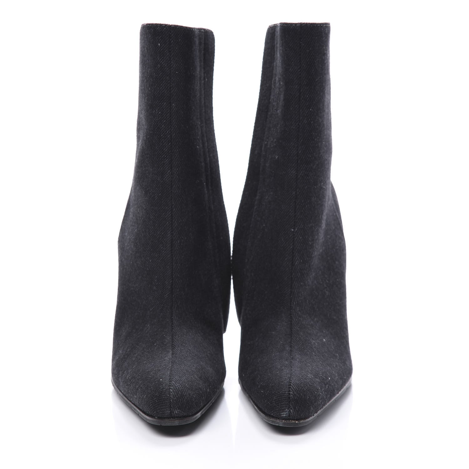 Balenciaga Denim Ankle Boots 38.5 Black 2 of 12