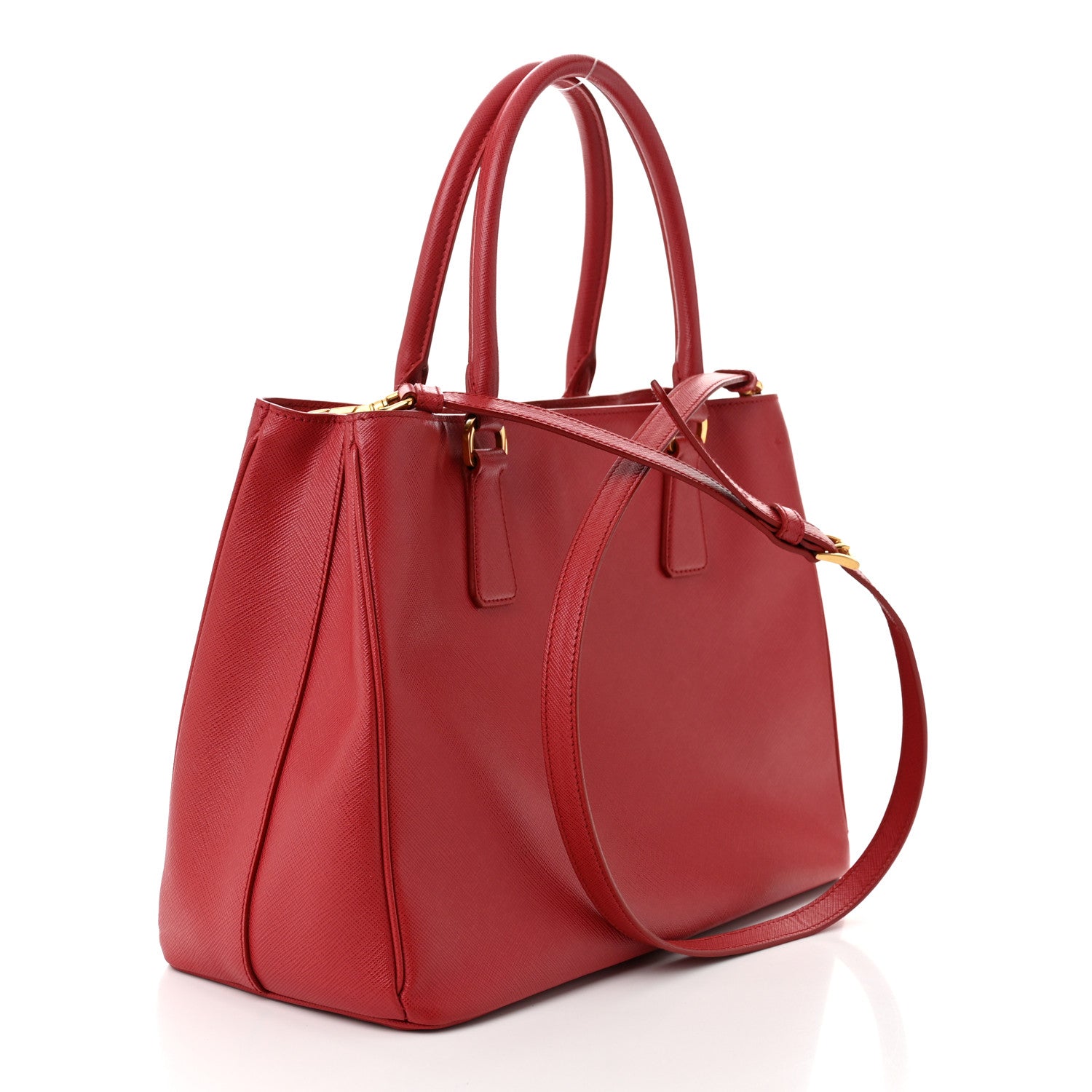 Prada Saffiano Medium Galleria Double Zip Tote Fuoco 3 of 12
