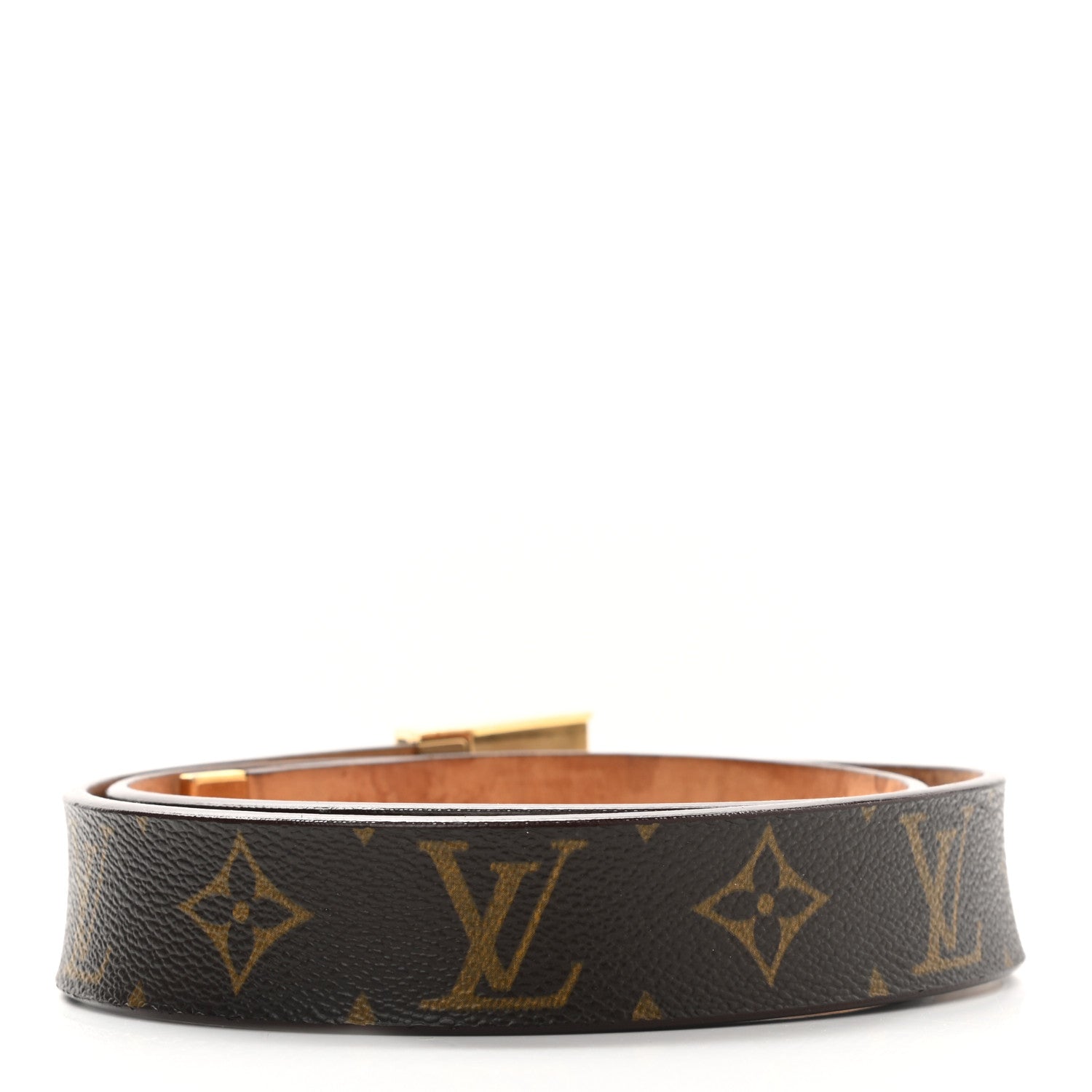 Louis Vuitton Monogram Ceinture Belt Gold Buckle 80 32 2 of 8