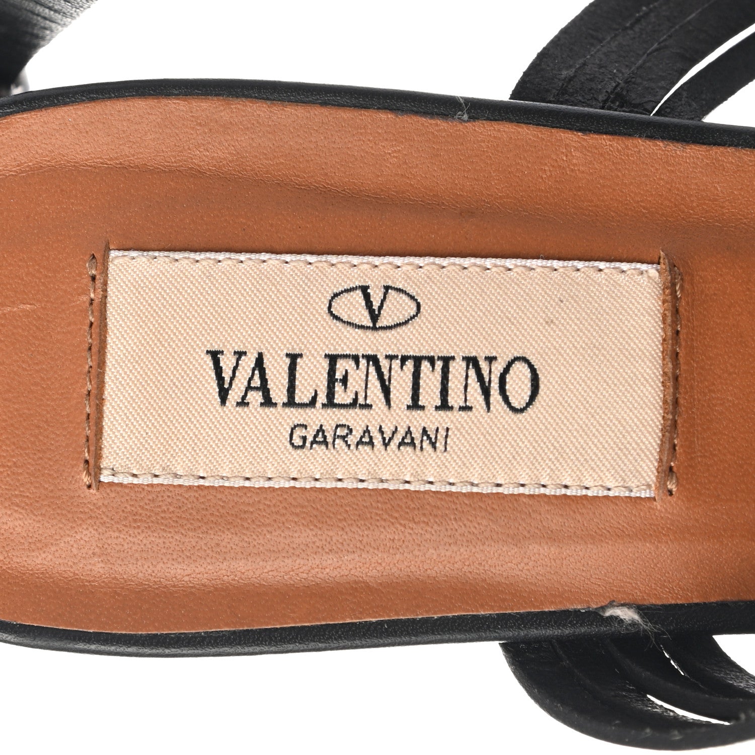 Valentino Garavani Calfskin Embellished Woven Sandals 38.5 Black Turquoise 7 of 10