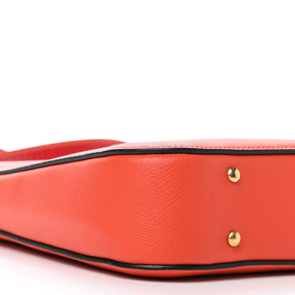 Valentino Garavani Grainy Calfskin VSling Hobo Bag Orange Red 7 of 8