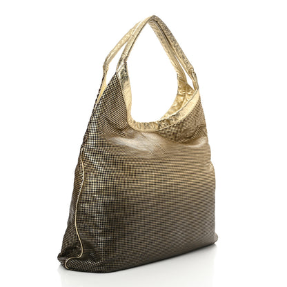 Chanel Metallic Perforated Lambskin Hollywood Hobo Gold 2 of 12