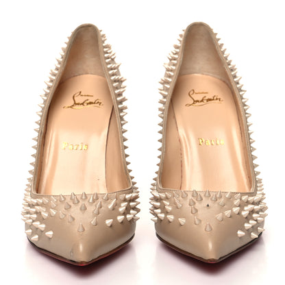 Christian Louboutin Nappa Studded Escarpic 100 Pumps 37.5 Nude Apricot 2 of 12