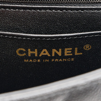 Chanel Caviar Quilted Mini Handy CC Flap Burgundy Black 6 of 10