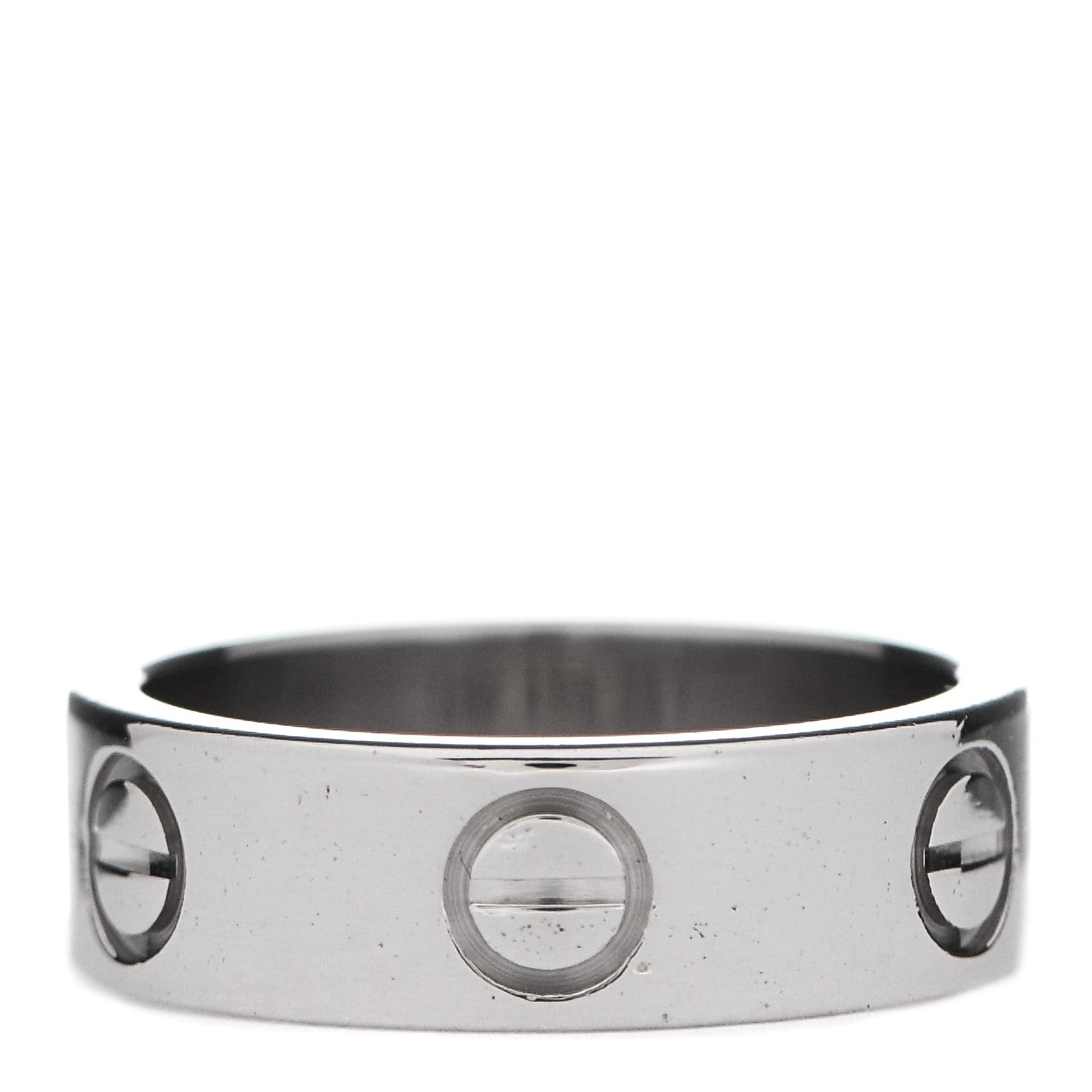 Cartier 18K White Gold 5.5mm LOVE Ring 49 4.75 3 of 4