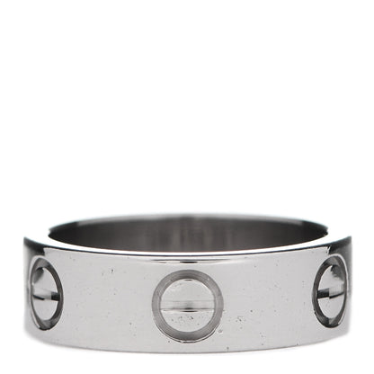 Cartier 18K White Gold 5.5mm LOVE Ring 49 4.75 3 of 4